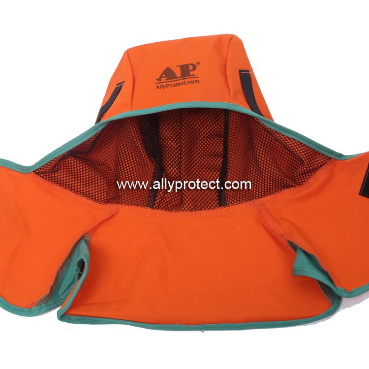 AP-6671 橙紅色阻燃布全護式焊帽